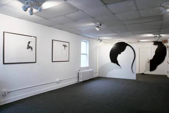 Domestication: A Tale of Two Species (2003) - installation view with Merge, Move, and Cross