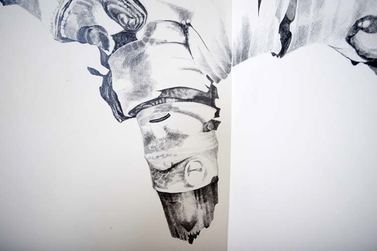 Transcribe (2009), graphite on wall